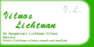 vilmos lichtman business card